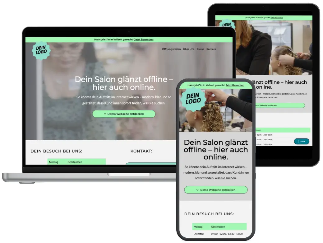 Mockup für deine Friseur Webseite